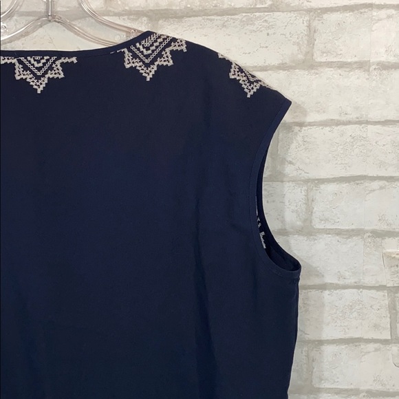 Adrianna Papell sleeveless embroidered blouse XL - Picture 9 of 10